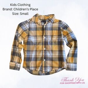 Place Yellow and Blue Plaid Button Down Shirt